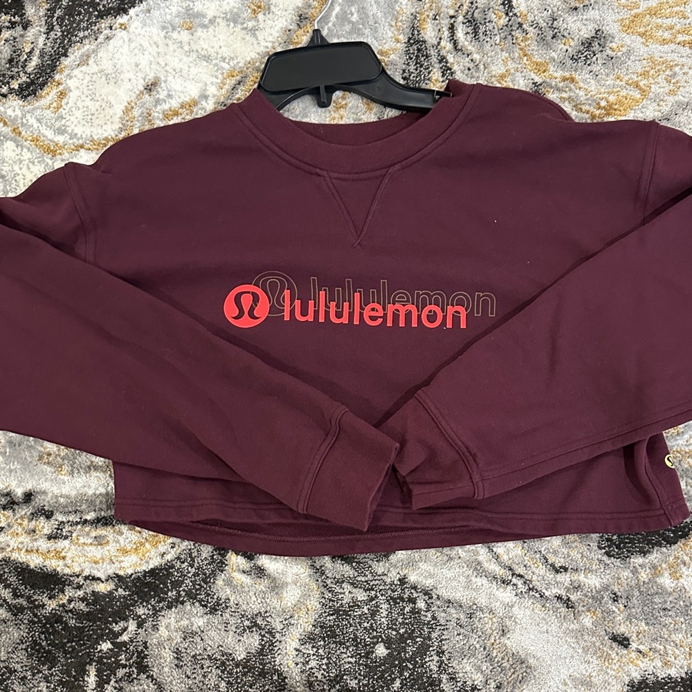 lululemon athletica Maroon Crew Neck Sweater